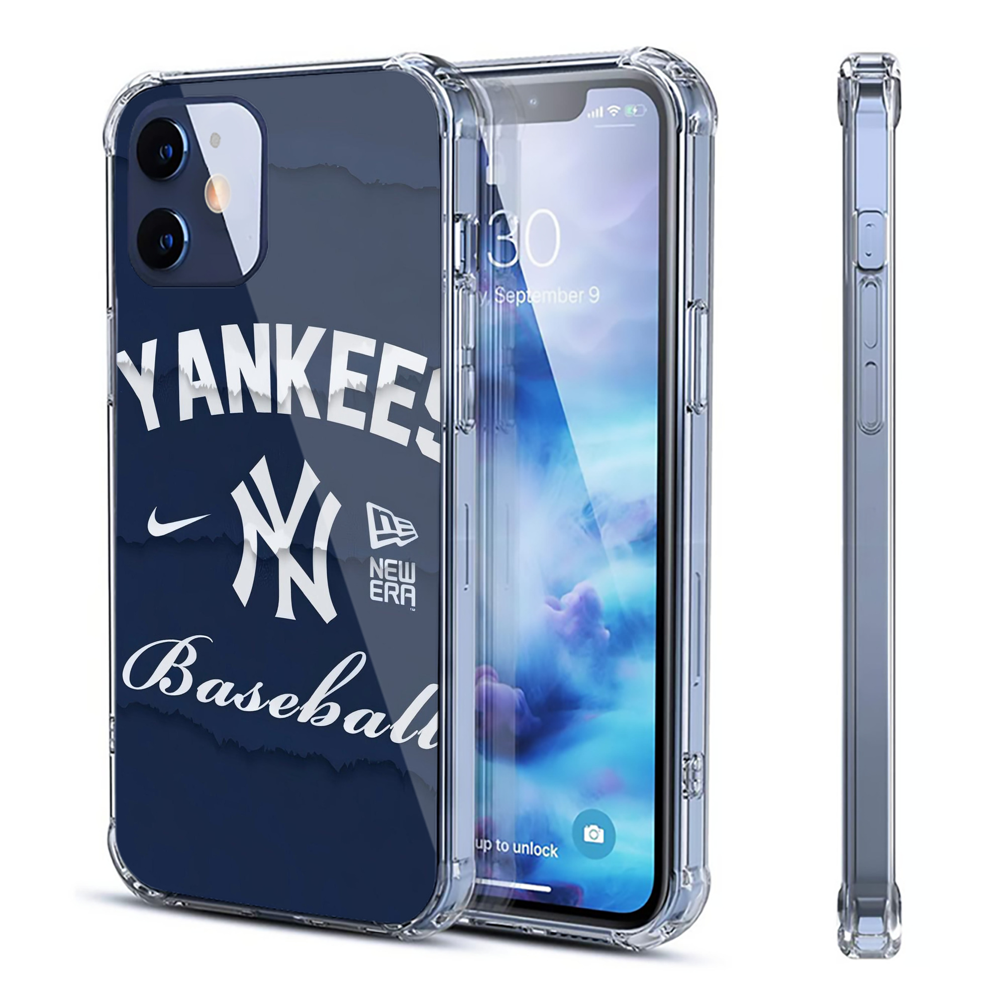 New York Yankees 167 Clear IPhone 12 Case – Soft TPU With UV Print – Enhanced Drop Protection, Precise Fit, Anti-Fingerprint, Customizable Design, Scratch-Resistant, Yellow-Resistant